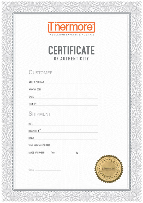 Certification of Authenticity
